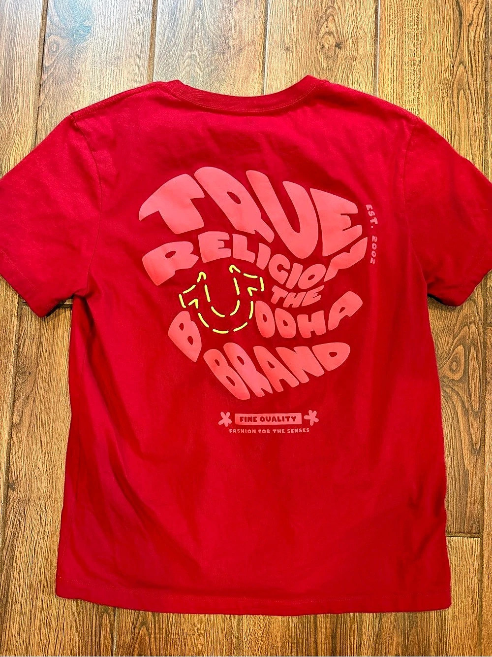 True Religion Graphic Short Sleeve Tee Red Large